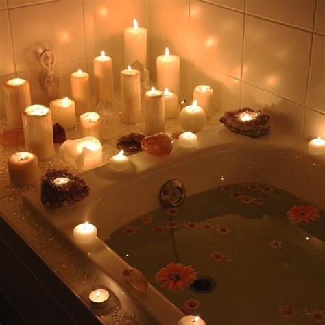 Instagram | Candles bathtub, Flower bath, Crystal bath