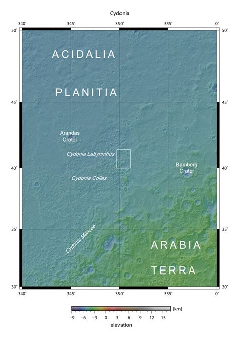 ESA - Cydonia region context map