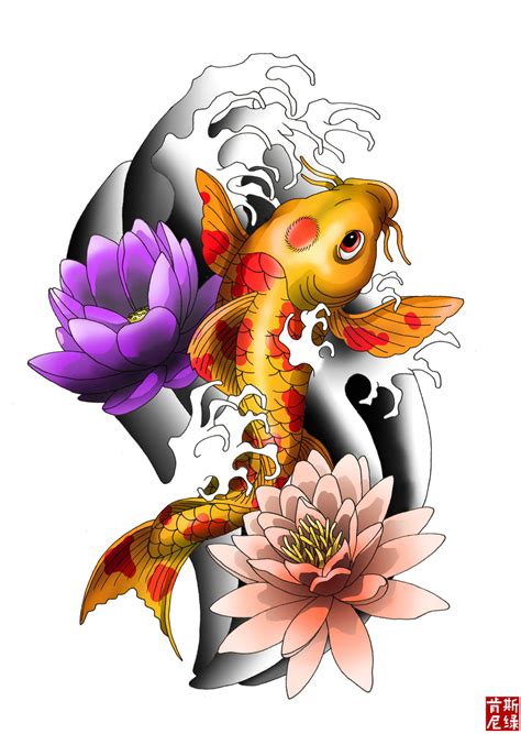 Japanese Tattoos: Fish koi Tattoo Design