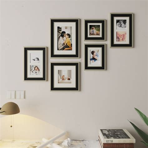 Buy Art Street Set-of 6 Bait Wall Photo frame Home-office Decor(Black ...