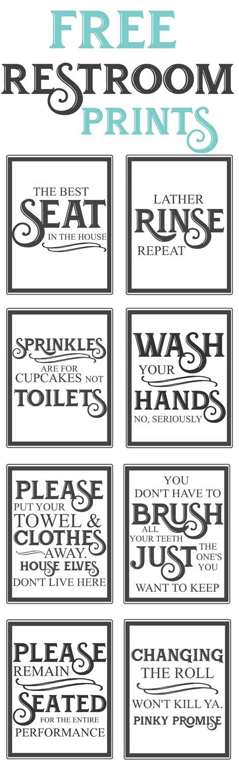 Quotes Free Printable Funny Bathroom Signs - ShortQuotes.cc