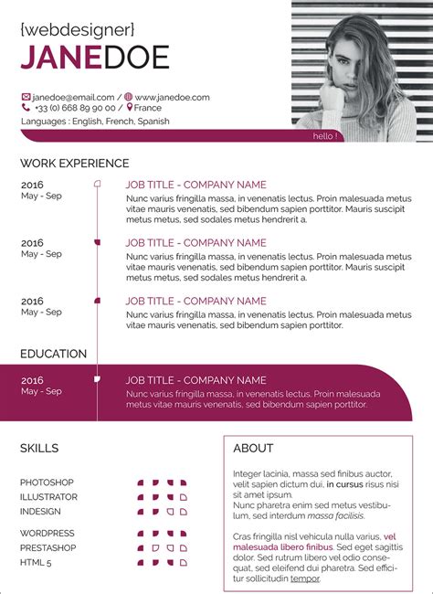 Free Resume Ai Design Template For Web Seekers - Good Resume