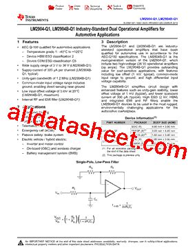 LM2904 Datasheet(PDF) - Texas Instruments