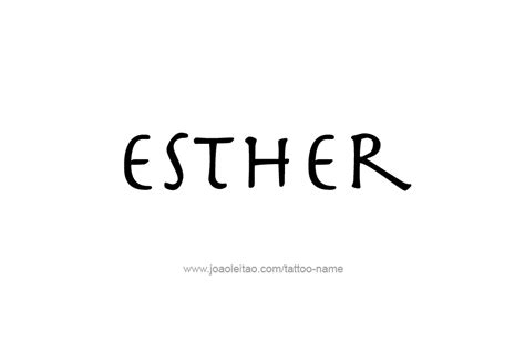 Esther Name Tattoo Designs