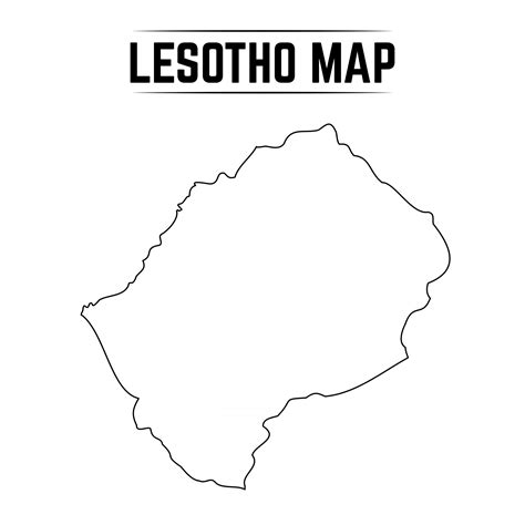 Outline Simple Map of Lesotho 2905401 Vector Art at Vecteezy