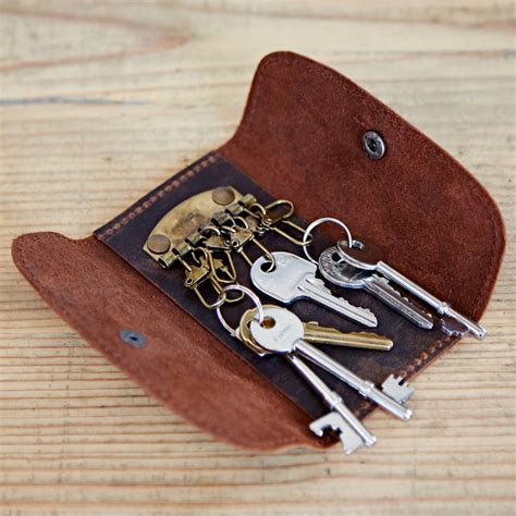 Personalised Buffalo Leather Key Holder By Paper High | notonthehighstreet.com