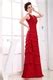 Long Red Chiffon Prom Dress, Layered Chiffon Evening Dress, Prom Gowns ...
