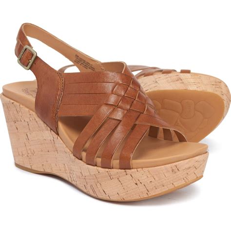 Kork-Ease Leather Adelanto Wedge Sandals in Brown - Lyst