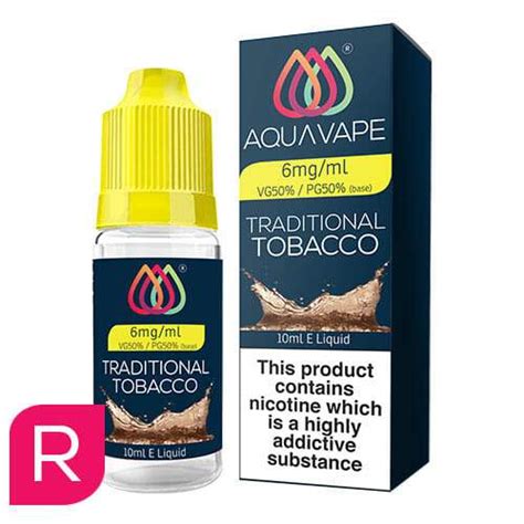 Traditional Tobacco AquaVape E-Liquid - 10ml 50/50 – Ecigwholesale