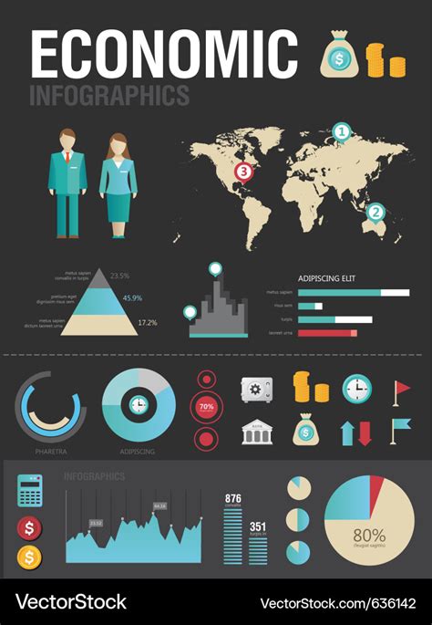 Economic infographic Royalty Free Vector Image