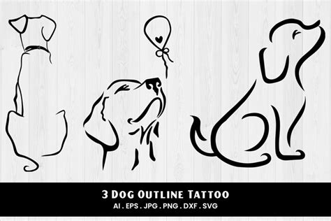 Top 63+ dog outline tattoos super hot - in.cdgdbentre