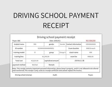 Free Payment Receipt Templates For Google Sheets And Microsoft Excel - Slidesdocs