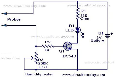 Humidity Tester Circuit Using Sensor