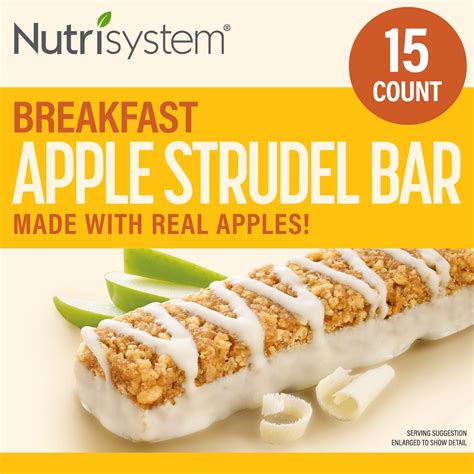 Nutrisystem Apple Strudel Bars, Crispy Breakfast Bars,15 Ct - Walmart.com