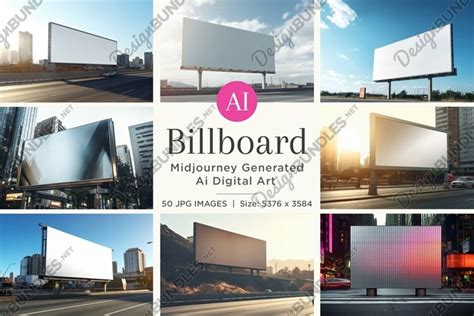 Roadside Billboard advertising Mockup 50 Set V-1