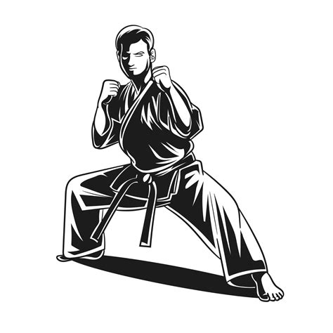 karate vector on white background 10407477 Vector Art at Vecteezy