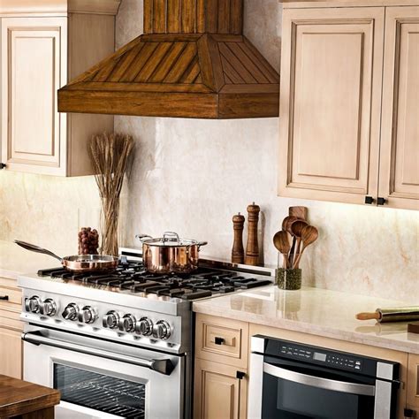 ZLINE Wooden Wall Mount Range Hood In Rustic Light Finish - Includes M – The Range Hood Store