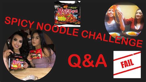 SPICY NOODLE CHALLENGE || FAIL!!!! - YouTube