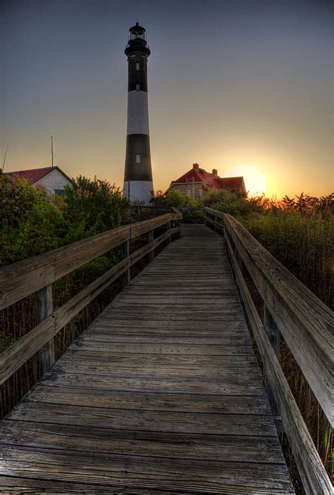 Fire Island Lighthouse at Sunrise Photograph by Jim Dohms - Fine Art America