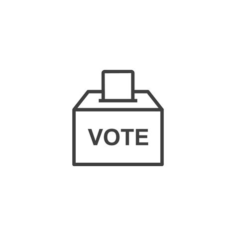 Vector sign of the election vote symbol is isolated on a white background. election vote icon ...