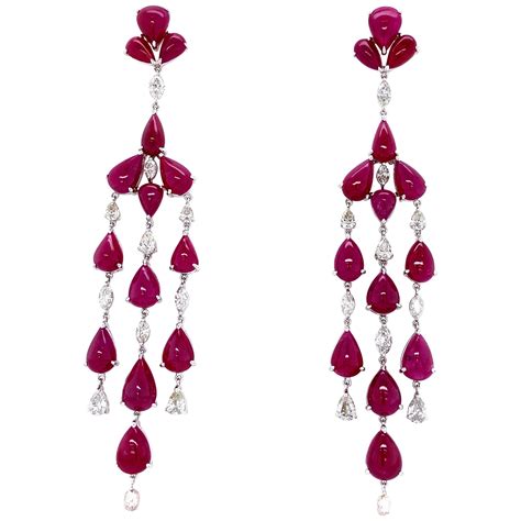 Ruby and Diamond Chandelier Earrings at 1stDibs | ruby chandelier ...