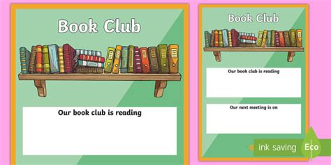 Book Club Poster - Literacy Learning Resources - Twinkl