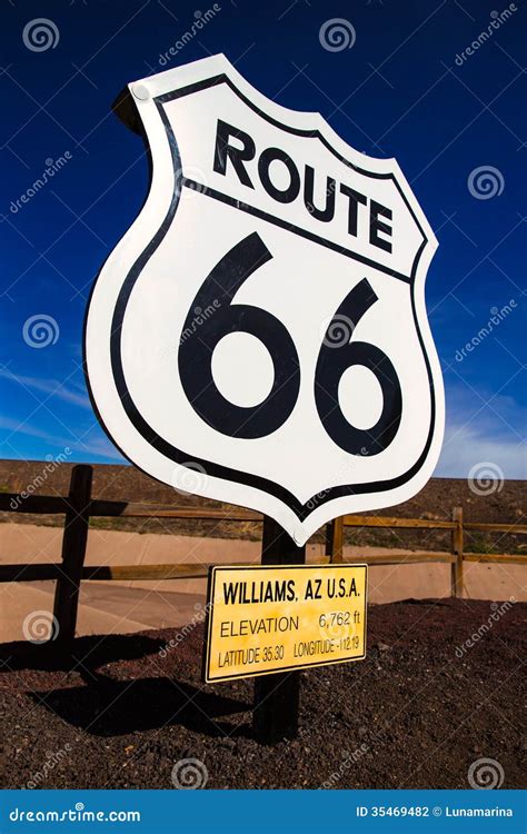 Route 66 Road Sign in Arizona USA Stock Photo - Image of interstate ...