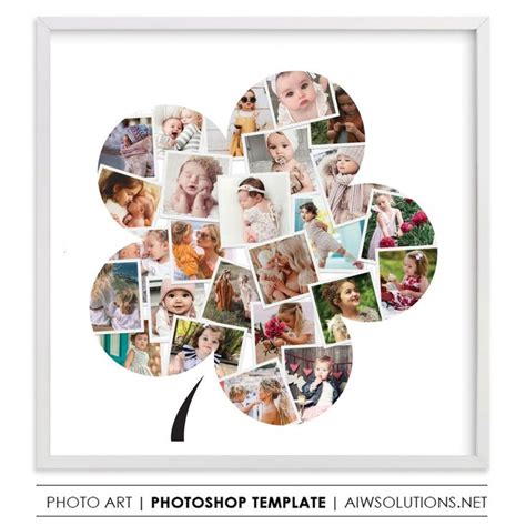 Flower Photo Collage template ID31 - aiwsolutions | Flower photo collage, Family photo collages ...