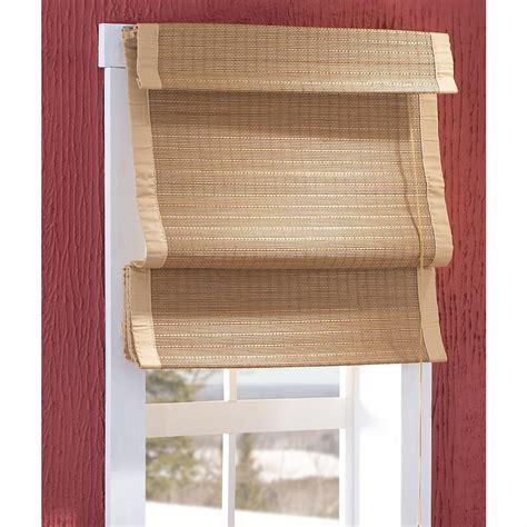 Thermal Insulated Bamboo Roman Shades - 150385, Curtains at Sportsman's ...