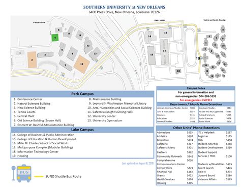 University Of New Orleans Campus Map