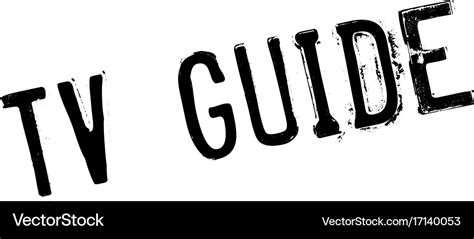 Tv guide rubber stamp Royalty Free Vector Image