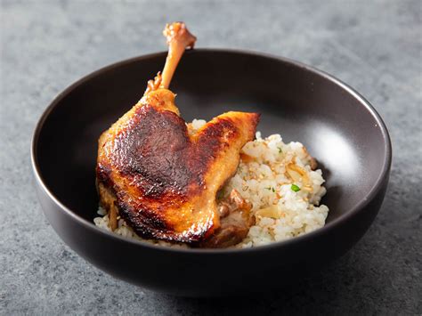 Crispy Koji Duck Confit With Garlicky Duck-Fat Rice and Umeboshi Recipe
