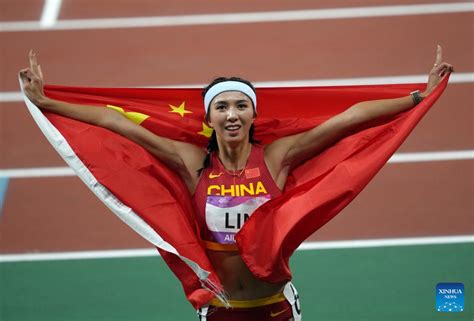 Highlights of women's 100m Hurdles Final of Athletics at 19th Asian Games-Xinhua