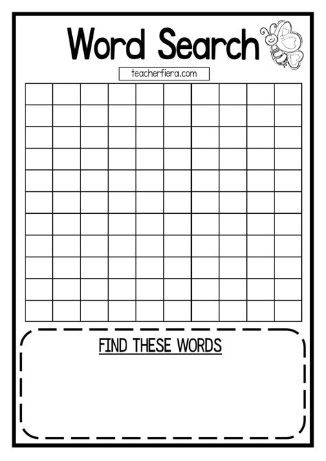 Find A Word Template - STUNNING TEMPLATES