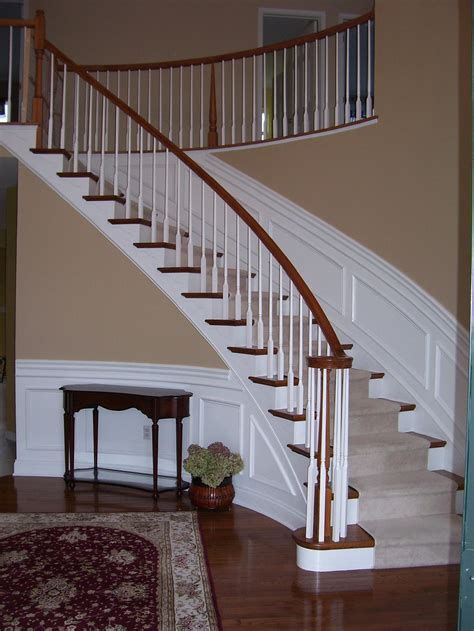 Wainscoting along curved stairs | Wainscotting Design Ideas | Pinterest | Wainscoting, Stair ...