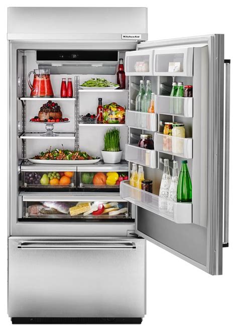 KitchenAid® 20.9 Cu. Ft. Stainless Steel Built In Bottom Freezer Refrigerator | Bill Smith ...