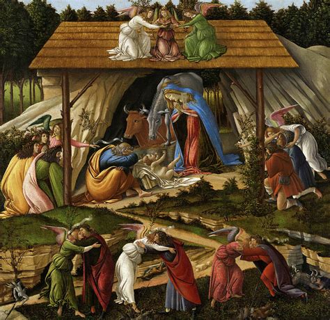 Mystic Nativity, 1500-1501 Painting by Sandro Botticelli - Pixels