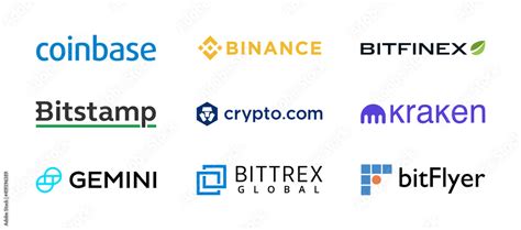 Cryptocurrency Exchange Logos. Top Crypto Currency Exchanges Websites ...