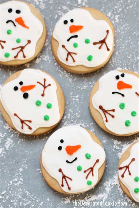 Easy melting snowman cookies: How to decorate holiday cookies