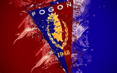 Download wallpapers Pogon Szczecin FC, 4k, paint art, logo, creative ...