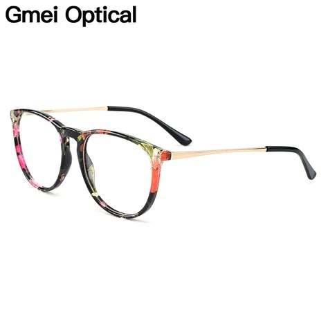 Gmei Optical Fashion Floral Round Women Glasses Frames Brand Designer ...