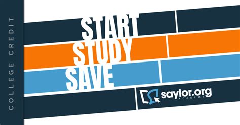 What Does “Start, Study, Save!” Mean For You | Saylor Academy