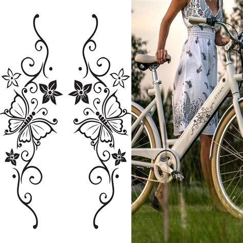 Fun Decorative Bicycle Stickers, Flowers and Butterfly, Bike Decals. - Etsy