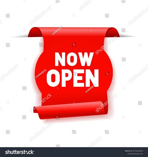 Now Open Banner Design Template Welcome Stock Vector (Royalty Free ...