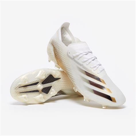 adidas X Ghosted .1 FG - White/Core Black/Metallic Gold Melange - Firm ...