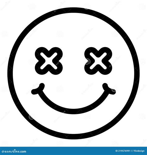 Crossed Eyes Emoji. Dead Face. Death Symbol Cartoon Vector | CartoonDealer.com #236945905