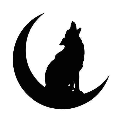 Black wolf howling to the moon silhouette | Wolf silhouette, Moon silhouette, Wolf and moon tattoo