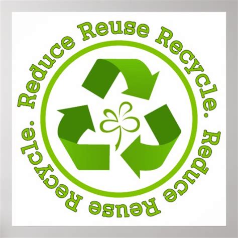 Reduce Reuse Recycle Poster | Zazzle