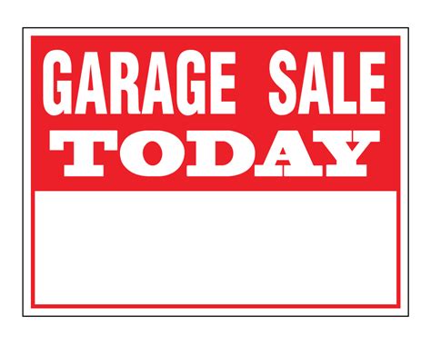 Buy our "Garage Sale Today" corrugated plastic sign from Signs World Wide