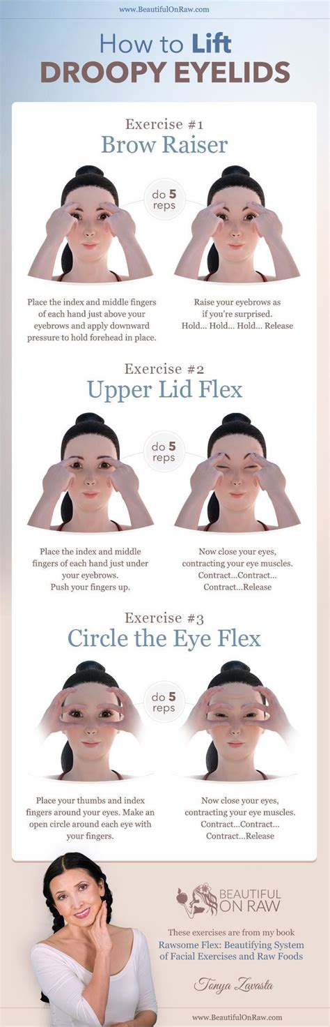 Facial Exercises for droopy eyelids | Face yoga facial exercises, Face yoga, Face exercises